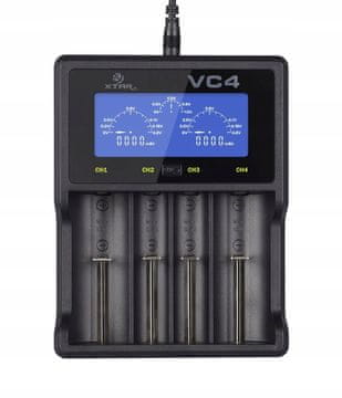 XTAR Xtar VC4 4-kanalni polnilnik za polnilne baterije
