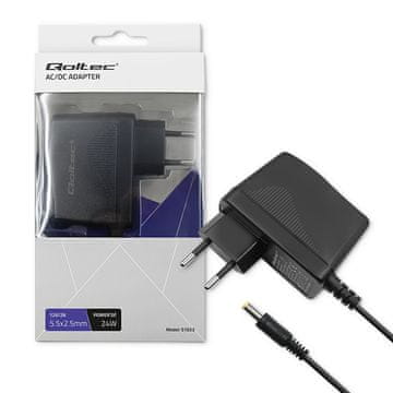 Qoltec vtični napajalnik 24W | 12V | 2A | 5,5*2,5