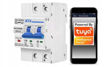 RTX Krmiljena varovalka 2x 16A ZigBee tuya En meritev