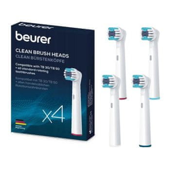 Beurer Glave zobne ščetke Beurer Clean TB, 4 kosi, bele