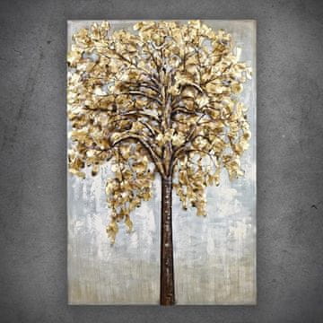 shumee 3D kovinska slika drevesa v podstrešju 70x120 cm