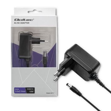 Qoltec vtični napajalnik 10W | 5V | 2A | 5,5*2,1