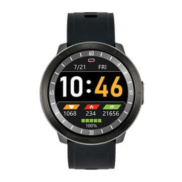 Watchmark Pametna ura WM18 črne silikonske barve Watchmark