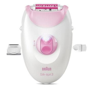 shumee Braun SE3-031 Silk·épil 3 epilator bela in roza