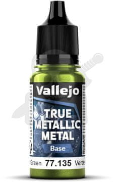 Vallejo Vall-77135 Prava kovinska jantarno zelena 18 ml