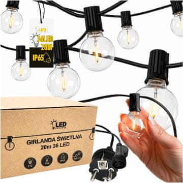 LED Solution LED rešitev - Vrtna girlanda - 20 m 36 LED - M2
