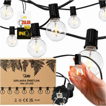 LED Solution LED rešitev - Vrtna girlanda - 15 m 25 LED - M2