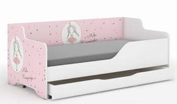 Wooden Toys Otroška postelja Lilu 160x80 princeskin komplet