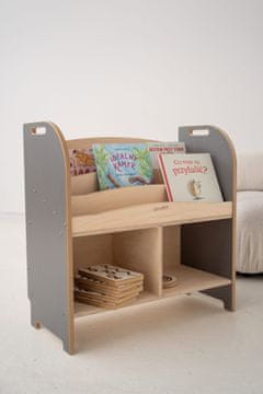 shumee Smart - Montessori knjižna omara/polica - siva