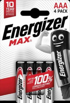 shumee Alkalne baterije Energizer MAX AAA LR3, 4 kosi