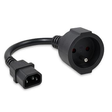Qoltec adapter IEC 320 C14/ FRANCOSKI | 0,15 m