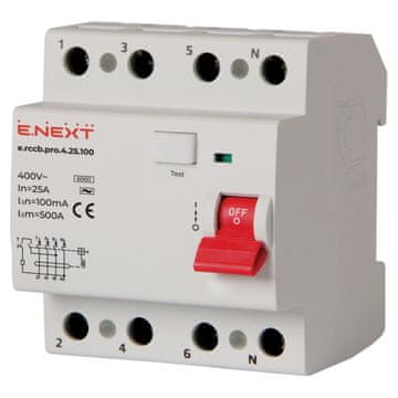 shumee E.next p003022 PRO 4P 25A 100mA 6kA RCD TIP AC