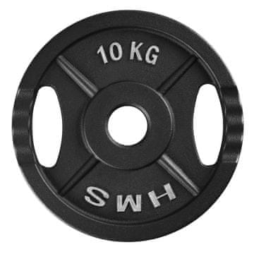 HMS Olimpijski krožnik črne barve 10 kg TOD10