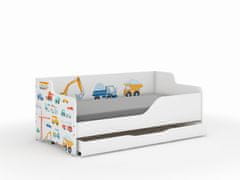 Wooden Toys Otroška postelja Lilu 160x80 stroji - komplet