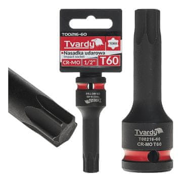 Tvardy Udarni nastavek Torx 1/2" T60 CR-MO (10/100)