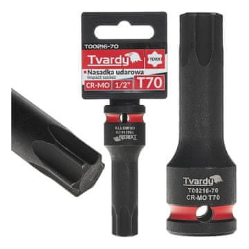 Tvardy Udarni nastavek Torx 1/2" T70 CR-MO (10/100)