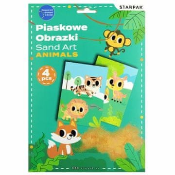 STARPAK Starpak ustvarjalni set Peščene slike Živali
