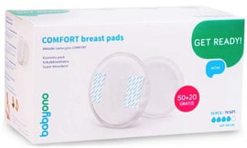 BabyOno Vložki za prsi Comfort 50+20 kosov, Babyono