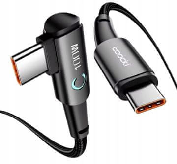 Toocki Toocki 100w USB-C kabel 90 stopinj, 1 meter