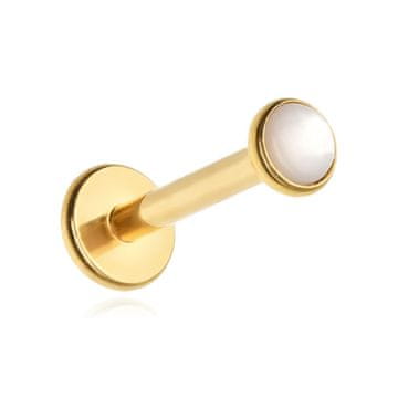 shumee Titanov labret z biserovino - zlato 1.2/6/3