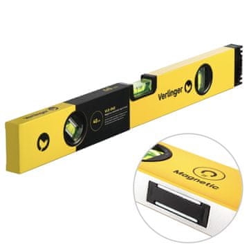 Verlinger Magnetna aluminijasta libela 40 cm 3 libele