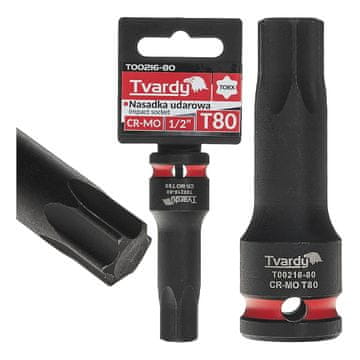 Tvardy Udarni nastavek Torx 1/2" T80 CR-MO (8/80)