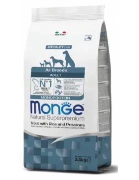 Monge Monge Monoproteinska postrv z rižem 2,5 kg