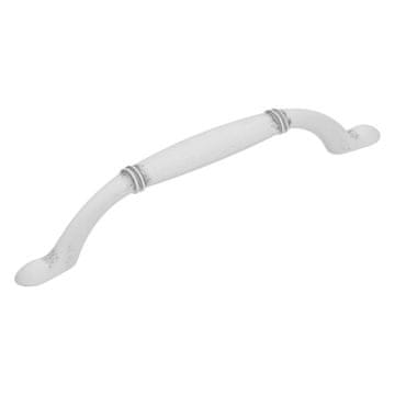 GAMET Ročaj UR49, bel s srebrno abrazijo, 128 mm