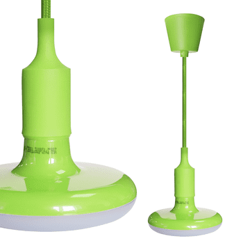 shumee UFO 15W LED zelena žarnica + pleten kabel