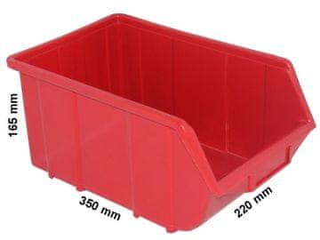 Skladiščna posoda - Ecobox velika | Rdeča