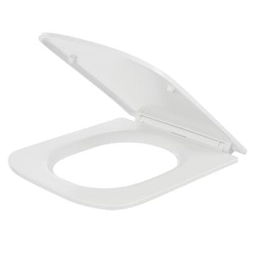 Laveo Kvadratni duroplastni WC sedež bele barve