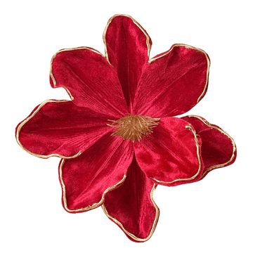 shumee Rože za božično drevo - Rdeča magnolija na ščitniku V 27 cm Fi 22 cm