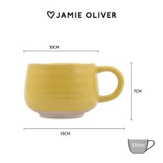 Jamie Oliver Keramična skodelica Big Love Cozy Cuppa rumena 375 ml / Jamie Oliver