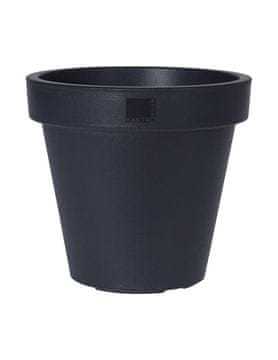 Koopman Plastiken antracitni polipropilenski cvetlični lonček - premer 20 cm