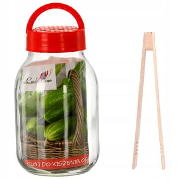 GARDEN LINE Gardenline 3-litrski kozarec + pokrov + klešče za recepte CHOM3000/A