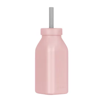 shumee Silikonska otroška skodelica s slamico in pokrovčkom 200 ml 6m+ roza