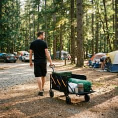 NILS CAMP Zložljiv potovalni voziček NC2608 črno-oranžne barve 100 l
