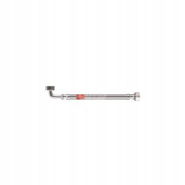 shumee Cev s kolenom, jeklena pletenica, GW 3/8” x GW 3/8” 30 cm Inox koda
