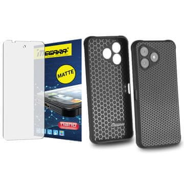 shumee Mat hibridno steklo za Hammer Blade VA 5G - 6,56" + črno TPU ohišje