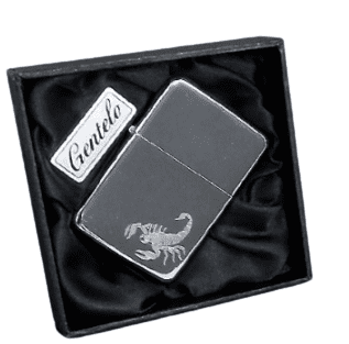 shumee Darilni komplet bencinskega vžigalnika Gentelo z gravuro škorpijona