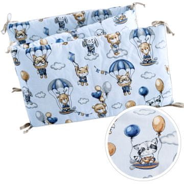 shumee BabyU, zaščita za otroško posteljico iz poljskega bombaža 180x30 cm