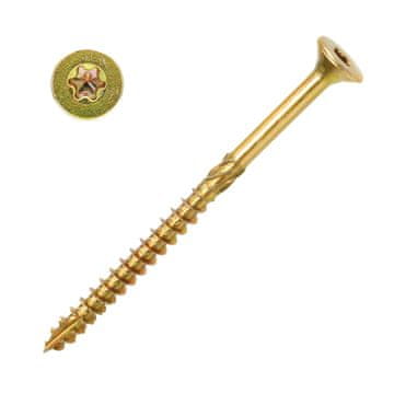 shumee Lesni vijaki Torx 3,5x25, ugreznjena glava, rumeni cink, 200 kosov