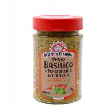 Delizie di Calabria Pesto iz bazilike s čili papriko 190g Delizie di Calabria Italijan