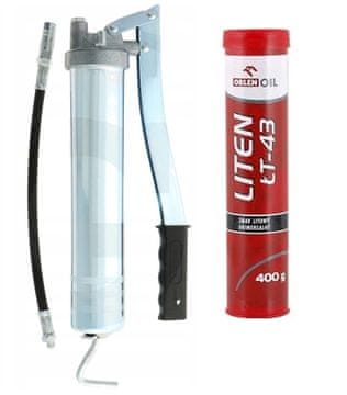 shumee Ročna mazalna pištola Pressol 500 ml za kartuše s čeljustmi + mast