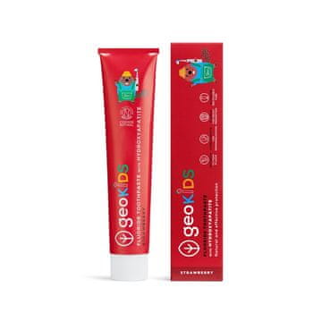 shumee Georganics zobna pasta za otroke z vonjem jagode s fluoridom 75 ml