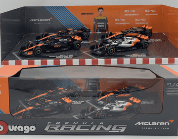 BBurago McLaren F1 samo Norris 2022-2023 MCL36, MCL60 BBurago komplet 1:43