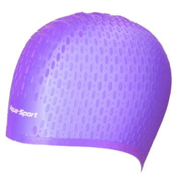 Aqua-Sport Silikonska kapa Aqua-sport s čopom vijolična ZA dolge lase AS1267