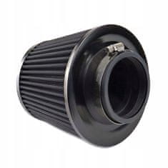 AMIO Športni zračni filter, stožčaste oblike, črne barve + 3 adapterji
