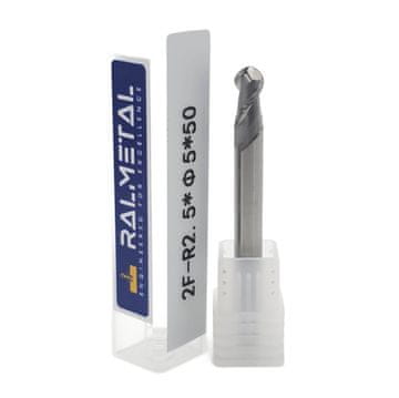 shumee Sferični rezkar za aluminij, VHM, Fi5, R2,5 x 10 x 50 mm, 45 HRC