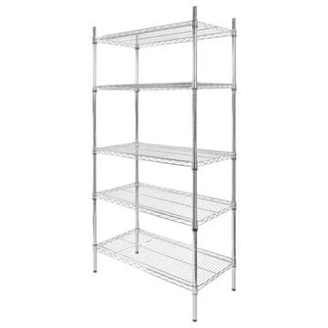 shumee Kromiran regal za catering Mega-M s 5 policami V-180 L-90 G-45 N